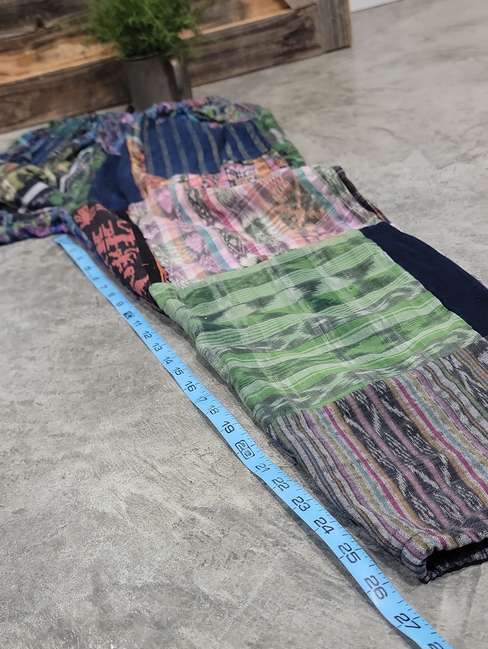 Handmade Guatamalan Huipil Woven Patchwork Pants - Picture 9 of 10